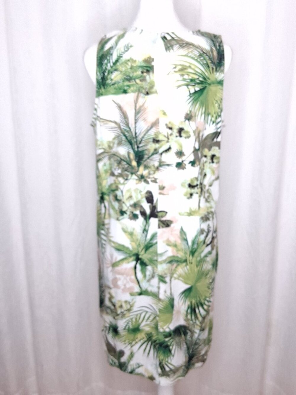 Tommy Bahama Forte Dei Tommy Shift Dress Linen Blend Palm Print - Picture 6 of 13